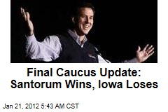 Iowa GOP Officially Declares Rick Santorum the Winner of State Caucuses