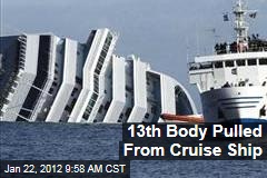 Costa Concordia: 13th Victim Pulled From Cruise Ship