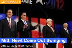 Mitt, Newt Come Out Swinging