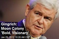 Gingrich: Moon Colony &#39;Bold, Visionary&#39;