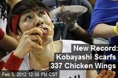 New Record: Kobayashi Scarfs 337 Chicken Wings