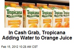 In Cash Grab, Tropicana Adding Water to Orange Juice