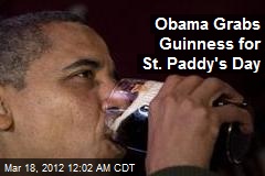 Obama Grabs Guinness for St. Paddy&#39;s Day