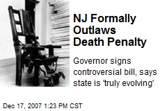 NJ Formally Outlaws Death Penalty