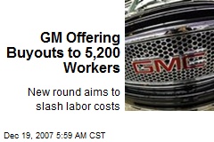 GM Offering Buyouts to 5,200 Workers