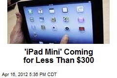 &#39;iPad Mini&#39; Coming for Less Than $300