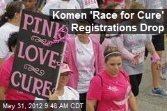 Komen &#39;Race for Cure&#39; Registrations Drop