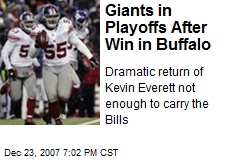 Giants in Playoffs After Win in Buffalo
