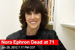 Nora Ephron Seriously Ill