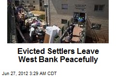 Evicted Settlers Leave West Bank Peacefully