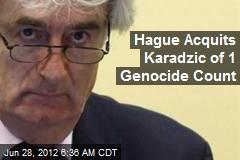 Hague Acquits Karadzic of 1 Genocide Count