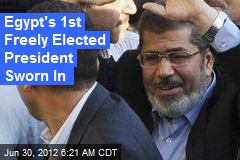 Egypt&#39;s 1st Freely Elected President Sworn In