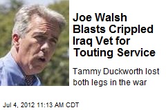 Joe Walsh Blasts Crippled Iraq Vet for Touting Service