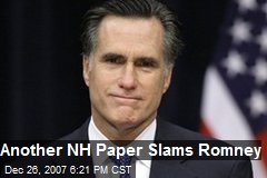 Another NH Paper Slams Romney
