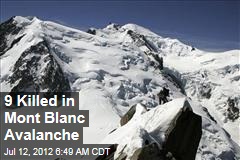 9 Killed in Mont Blanc Avalanche