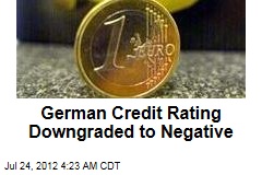 German Credit Rating Downgraded to Negative