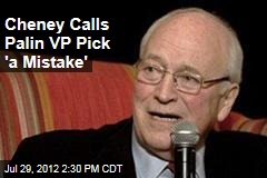 Cheney Calls Palin VP Pick &#39;A Mistake&#39;