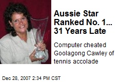Aussie Star Ranked No. 1... 31 Years Late