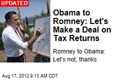 Obama to Romney: Let&#39;s Make a Deal on Tax Returns