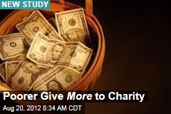 Poorer Give More to Charity