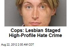 Cops: Lesbian Staged Hate Crime