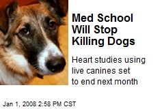 Med School Will Stop Killing Dogs