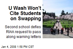 U Wash Won't Cite Students on Swapping