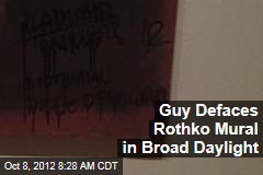 Guy Defaces Rothko Mural in Broad Daylight