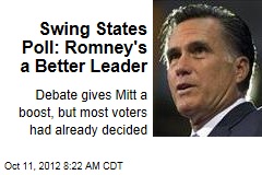 Swing States Poll: Romney&#39;s a Better Leader