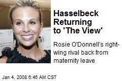 Hasselbeck Returning to 'The View'