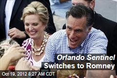 Orlando Sentinel Switches to Romney