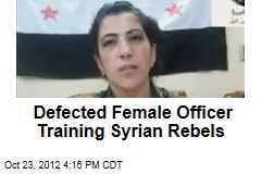 Defected Female Officer Training Syrian Rebels