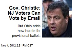 Gov. Christie: NJ Voters Can Cast Ballots by Email