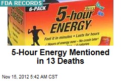 5-Hour Energy Mentioned in 13 Deaths