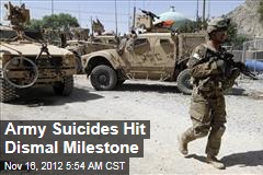 Army Suicides Hit Dismal Milestone