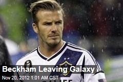 Beckham Leaving Galaxy