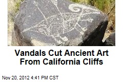 Vandals Cut Ancient Art From California Cliffs