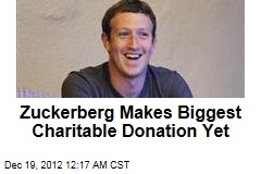 Zuckerberg Gives $500M to Health, Education Charity