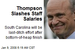 Thompson Slashes Staff Salaries