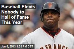 Baseball Elects Nobody to Hall of Fame This Year