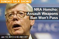 NRA Honcho: Assault Weapon Ban Won&#39;t Pass