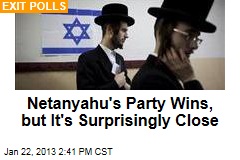 Netanyahu&#39;s Party Wins, but It&#39;s Surprisingly Close