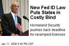 New Fed ID Law Puts States in Costly Bind
