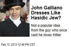 John Galliano Dresses Like Hasidic Jew?