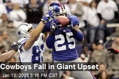 Cowboys Fall in Giant Upset