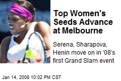 Top Women's Seeds Advance at Melbourne