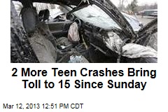 2 More Teen Crashes Bring Toll to 15 Since Sunday
