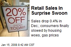 Retail Sales In Surprise Swoon