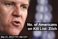 No. of Americans on Kill List: Zilch