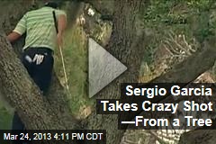 Sergio Garcia Takes Crazy Shot &mdash;From a Tree